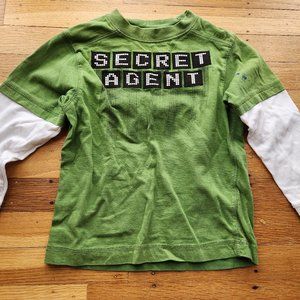 used boys Gymboree long sleeve shirt Secret Agent Size 4